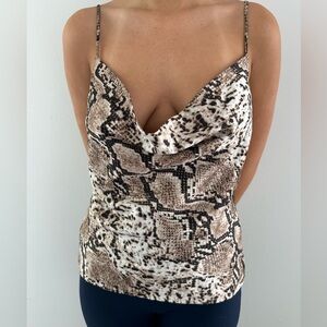 Snake print tank top